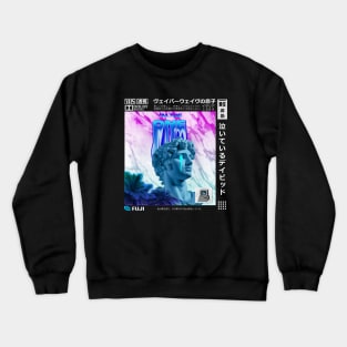 Vaporwave Aesthetic Crying Statue version 2 Crewneck Sweatshirt